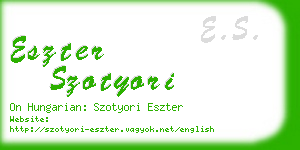 eszter szotyori business card